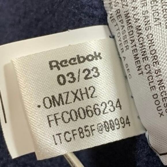 Reebok Men Windbreaker Jacket Red White Blue Sz XL Spellout Logo Lined OMZXH2 - Picture 3 of 9